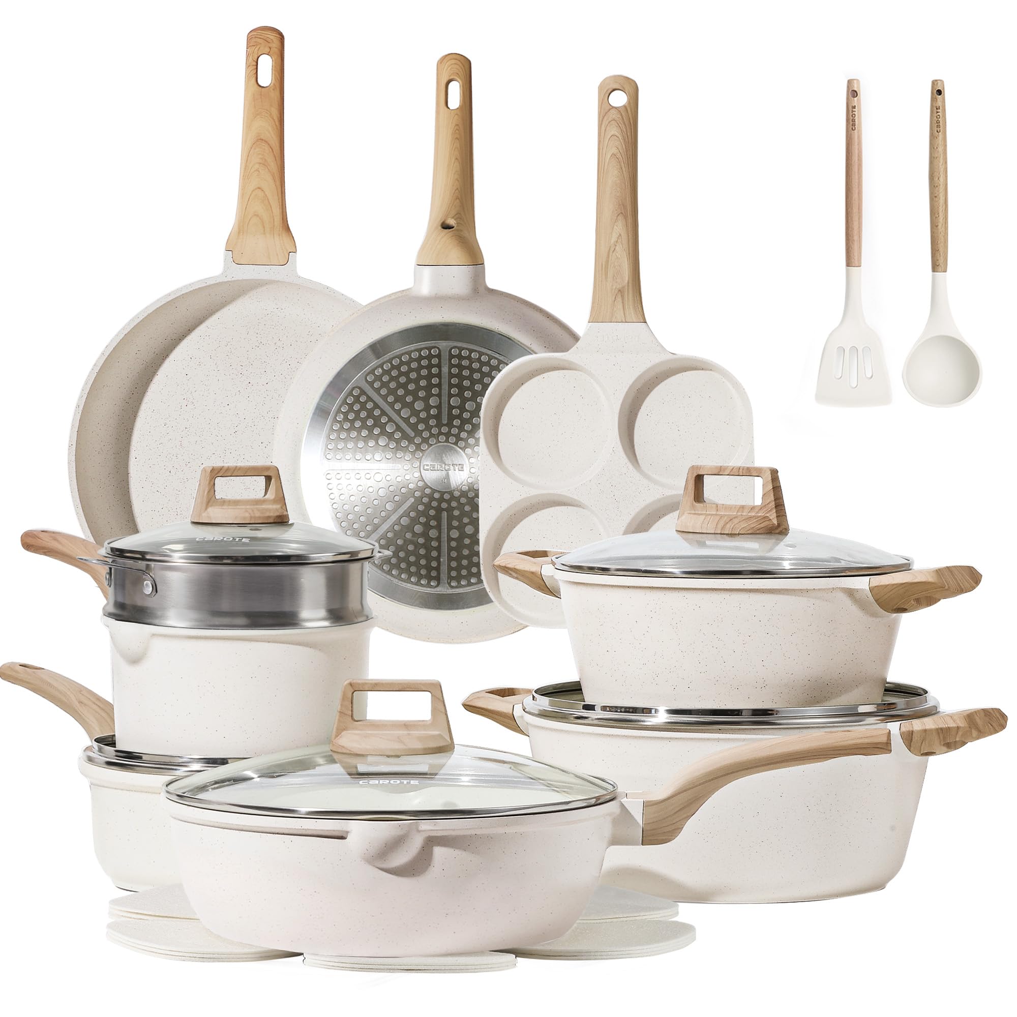 Juego De Utensilios De Cocina Carote, 19 Unidades, Antiadherentes, Con Sartenes Y Ollas - Venta Internacional.