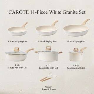 Foto 2 | Juego De Utensilios De Cocina Carote Antiadherentes, 11 Unidades, Con Sartenes Y Cacerolas - Venta Internacional.