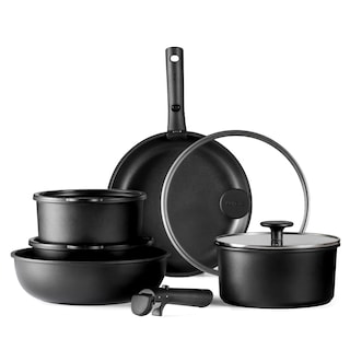 Foto 1 | Juego De Utensilios De Cocina Carote, 11 Unidades, Antiadherentes, De Inducción Con Mango, Color Negro - Venta Int