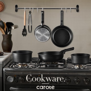 Foto 4 | Juego De Utensilios De Cocina Carote, 11 Unidades, Antiadherentes, De Inducción Con Mango, Color Negro - Venta Int