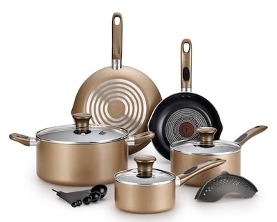 Foto 1 | Juego De Utensilios De Cocina T-fal Excite Proglide, Antiadherente, 14 Piezas, Bronce - Venta Internacional.