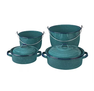 Foto 2 | Batería de Cocina de Acero Vitrificado Cinsa Jaspeado Verde Aqua 10 Piezas