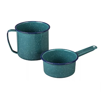 Foto 3 | Batería de Cocina de Acero Vitrificado Cinsa Jaspeado Verde Aqua 10 Piezas