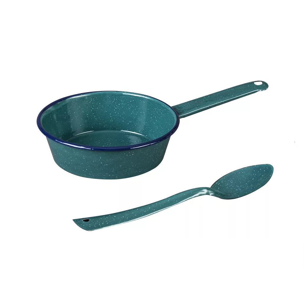 Foto 4 | Batería De Cocina Cinsa 10 Piezas Jaspeado De Acero Vitrificado, Verde Aqua