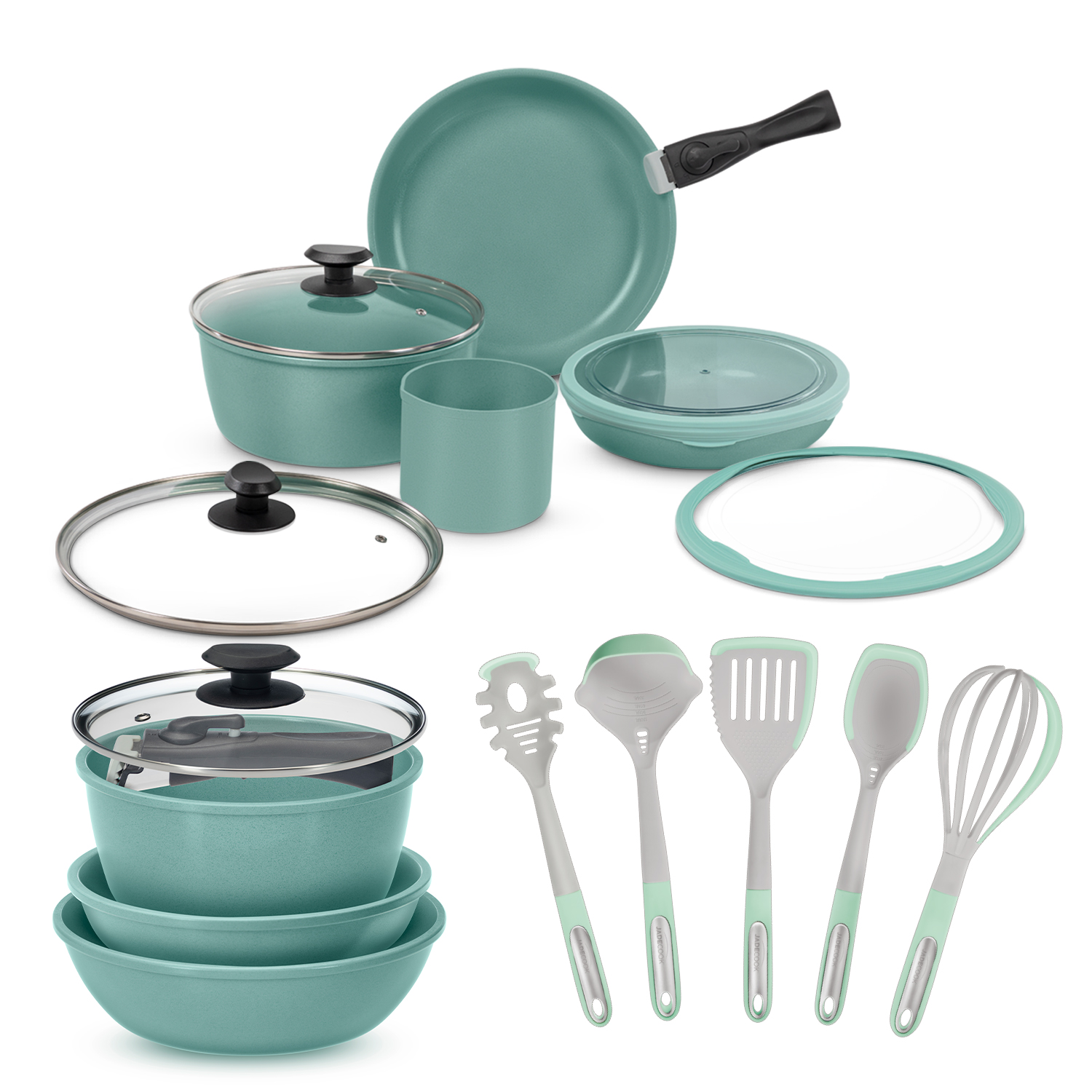 Foto 2 pulgar | Baterías De Cocina Jade Smart 19 Pz Con Utensilios Multipropósito