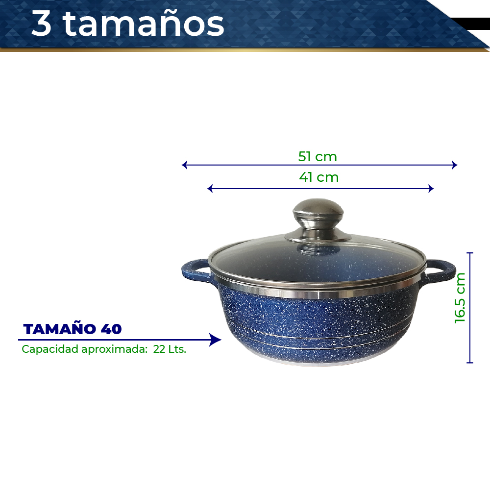 Foto 4 pulgar | Olla Cacerola Cocina Rd Royal Cook Imperialxl 32, 36 Y 40 Cm