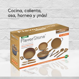 Foto 5 | Batería De Cocina 10 Piezas Copper Flavorstone Master Deluxe