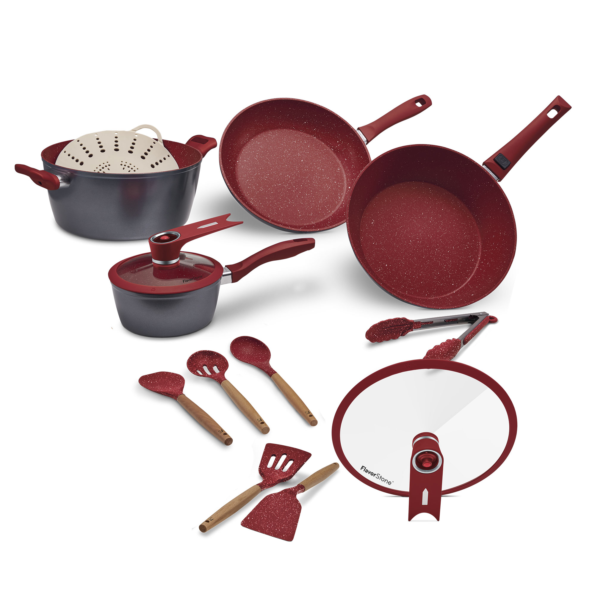 Deluxe Batería De Cocina Grande De 28 Cm 13 Piezas