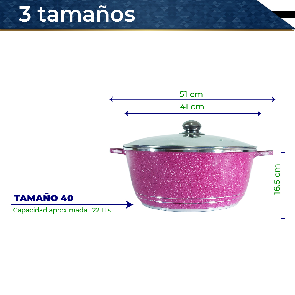 Foto 4 pulgar | Olla Cacerola Cocina Rd Royal Cook Imperialxl 32, 36 Y 40 Cm