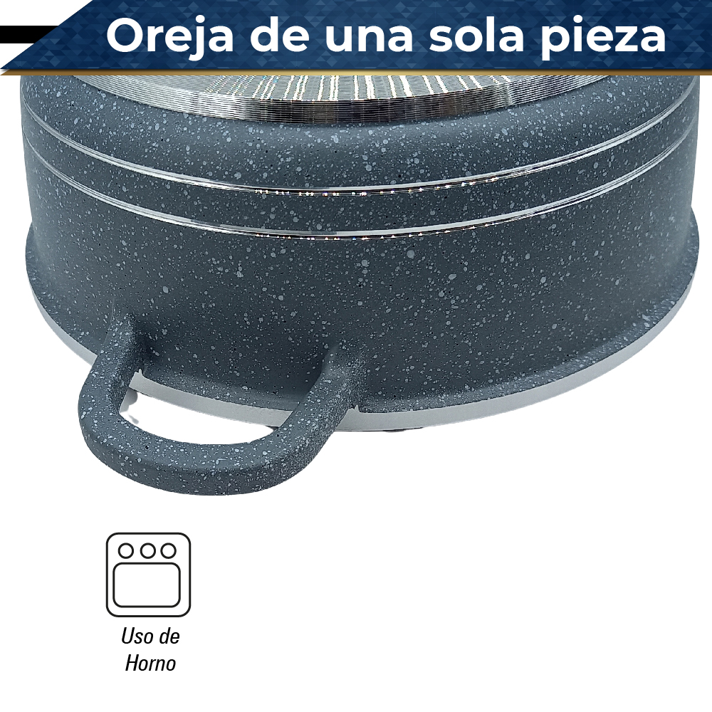 Foto 9 pulgar | Olla Cacerola Cocina Rd Royal Cook Imperialxl 32, 36 Y 40 Cm