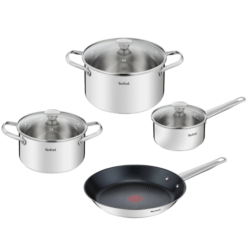 Batería de Cocina Tefal Inducción Acero Inoxidable T-fal B922s784 7 Piezas