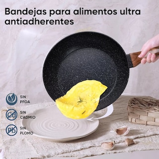 Foto 4 | Juego de Sartenes y Crepera con Antiadherente Gris 4 Piezas