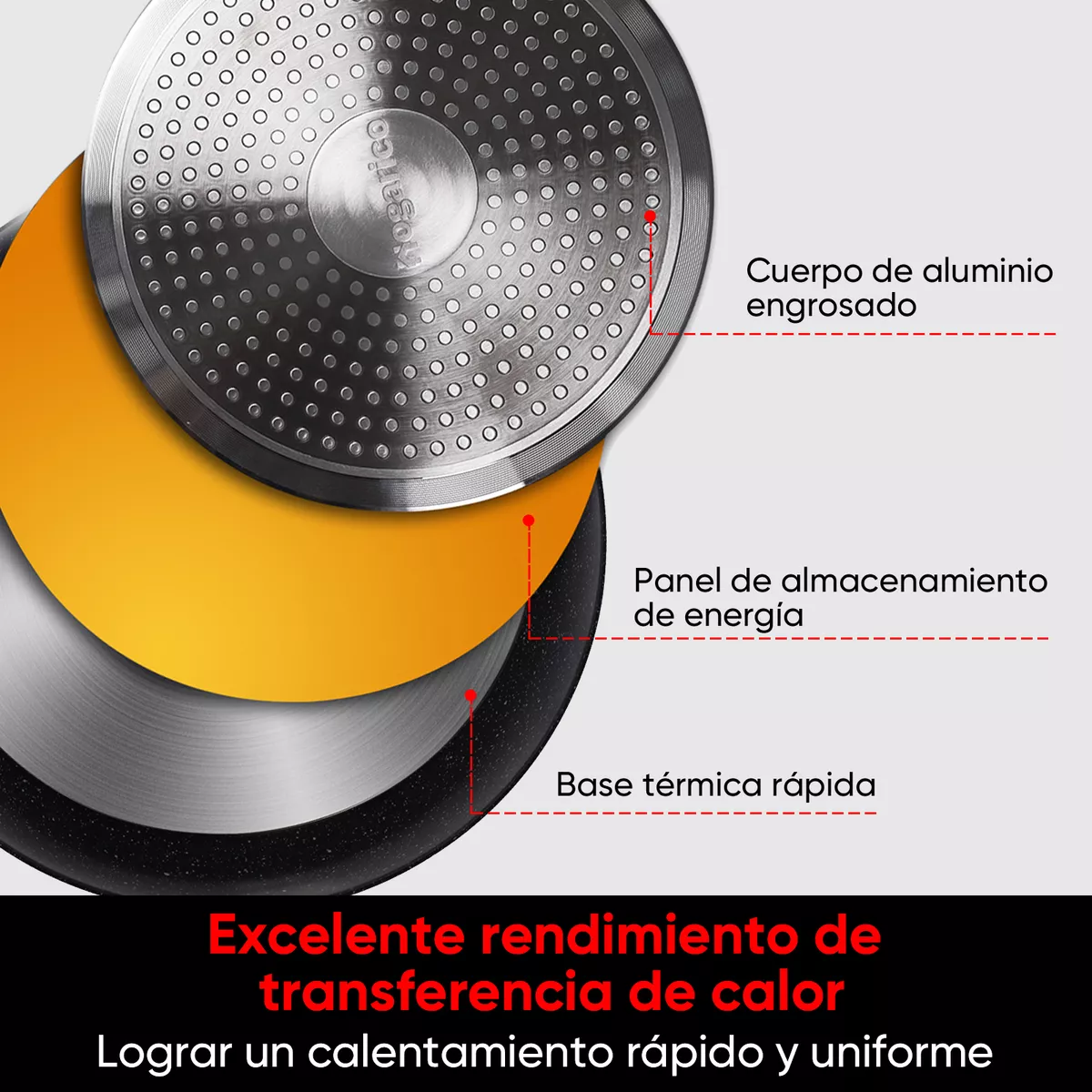 Foto 3 pulgar | Juego de 3 Piezas de Sartenes y Crepera Belug con Antiadherente Gris Oscuro