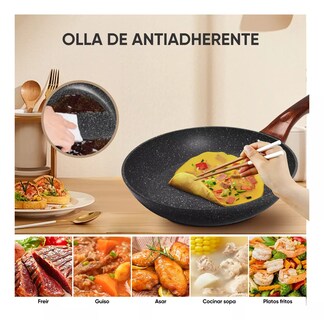 Foto 5 | Juego de 3 Piezas de Sartenes y Crepera Belug con Antiadherente Gris Oscuro
