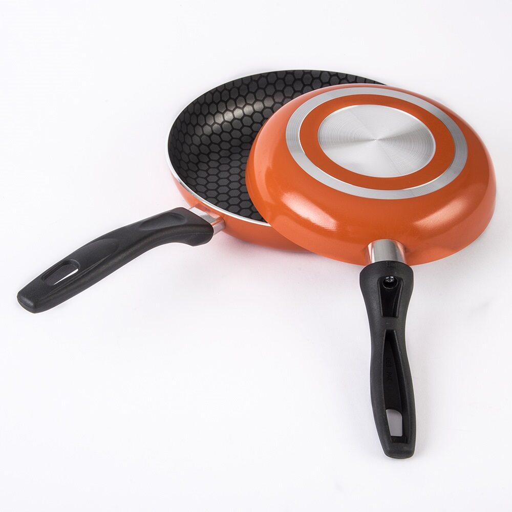 Foto 4 pulgar | Batería De Cocina Habana Cinsa 8 Piezas Aluminio Con Antiadherente Thermocell Naranja