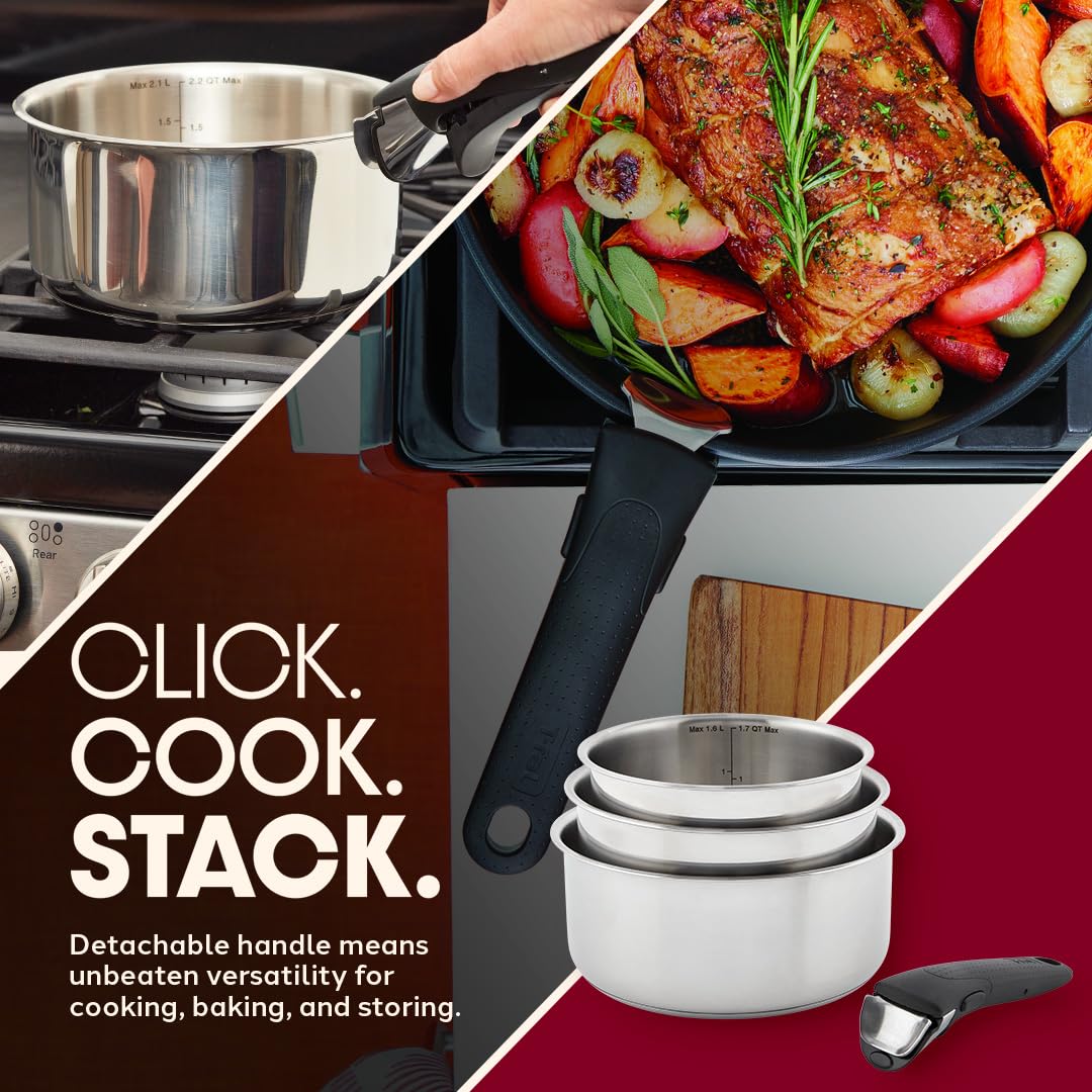 Foto 4 pulgar | Juego de Utensilios de Cocina T-Fal Ingenio Expertise de Acero Inoxidable 4 Piezas - Venta Internacional
