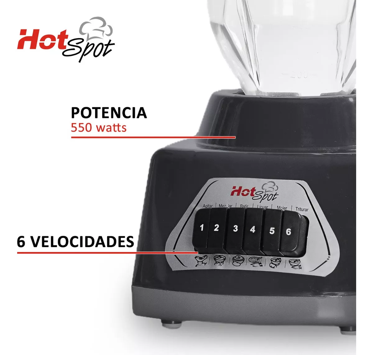 Foto 4 pulgar | Combo Licuadora + 2 Jarras + Set 5 Ollas De Acero Inoxidable Hot spot