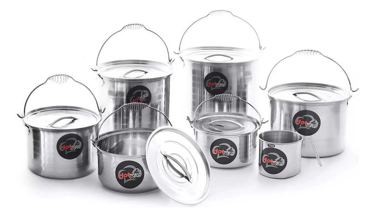 Foto 1 | Set de 7 Ollas Tapa Hot Spot Z542 11, 18, 20, 21, 24 Y 26cm Gris