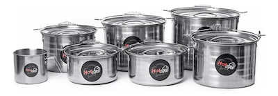Foto 3 | Set de 7 Ollas Tapa Hot Spot Z542 11, 18, 20, 21, 24 Y 26cm Gris