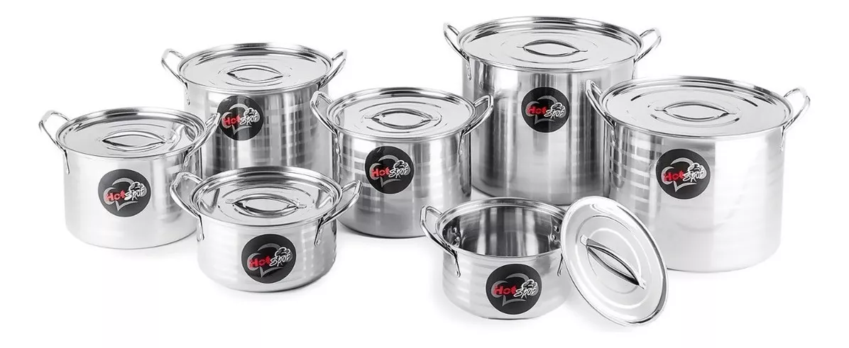 Foto 1 | Juego de 7 Ollas con Tapa Hot Spot Z475 Set Acero Inoxidable Gris
