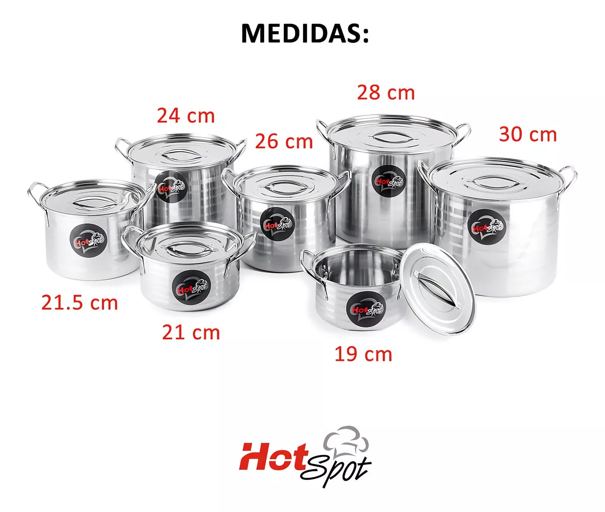 Foto 3 pulgar | Juego de 7 Ollas con Tapa Hot Spot Z475 Set Acero Inoxidable Gris