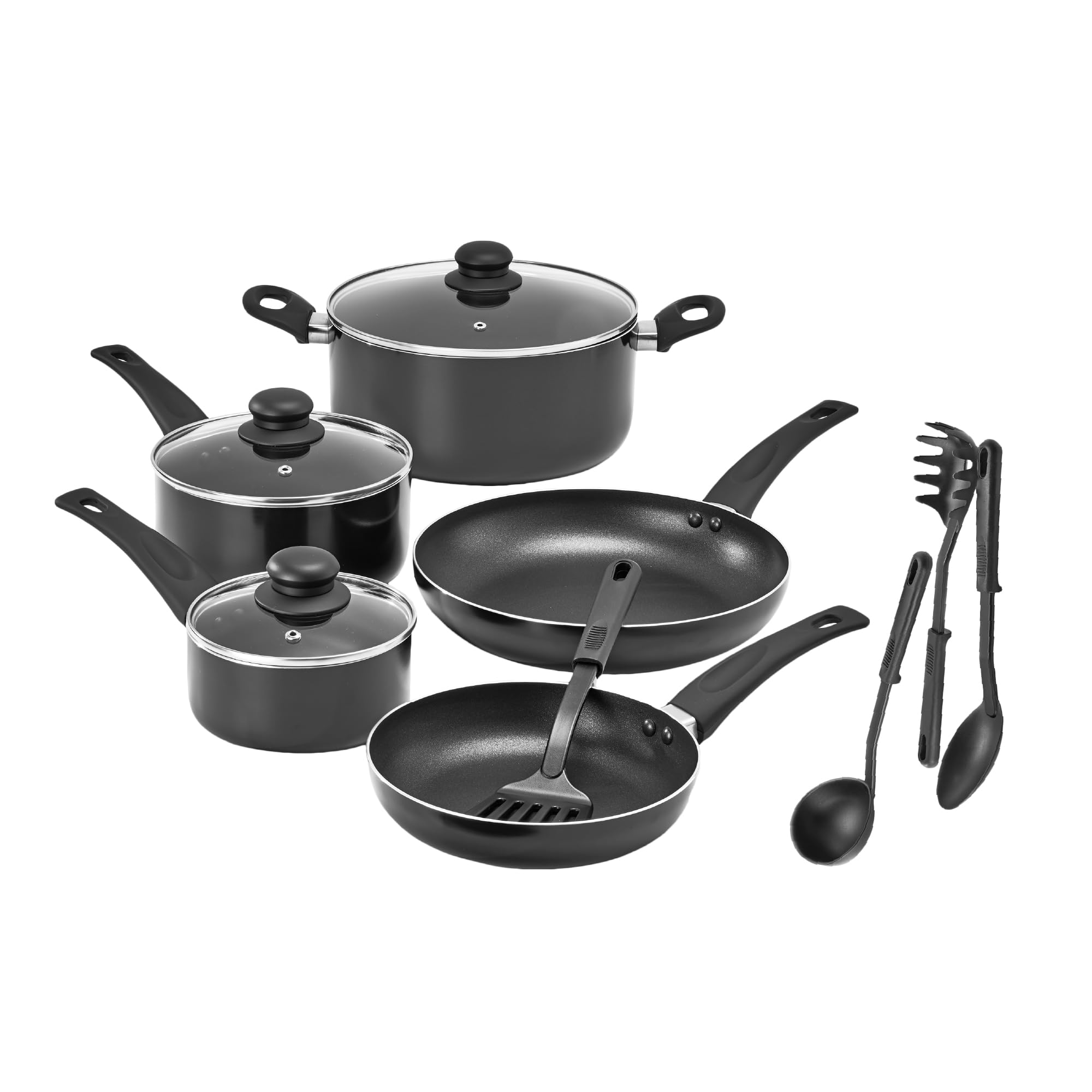 Foto 2 pulgar | Juego De Utensilios De Cocina Bella De 12 Piezas, Ollas Y Sartenes Antiadherentes, Color Negro - Venta Internacional.