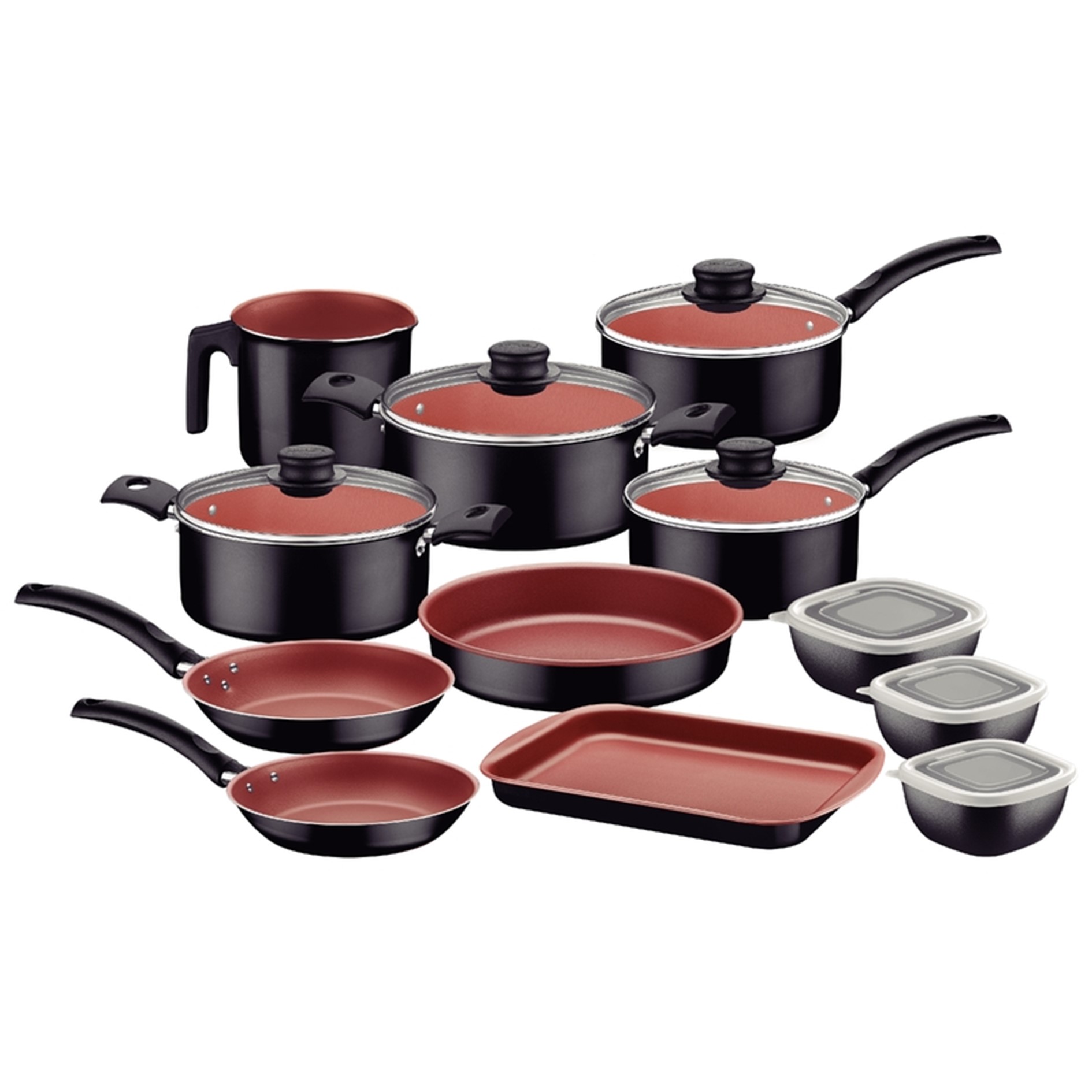 Batería De Cocina Con Antiadherante Tramontina Coimbra 16 Piezas