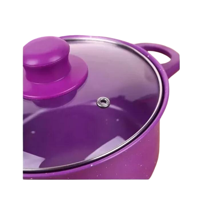 Foto 3 | Juego De Ollas De Cocina Antiadherentes De 14 Piezas Con Tapas De Vidrio Y Utensilios - Venta Internacional.