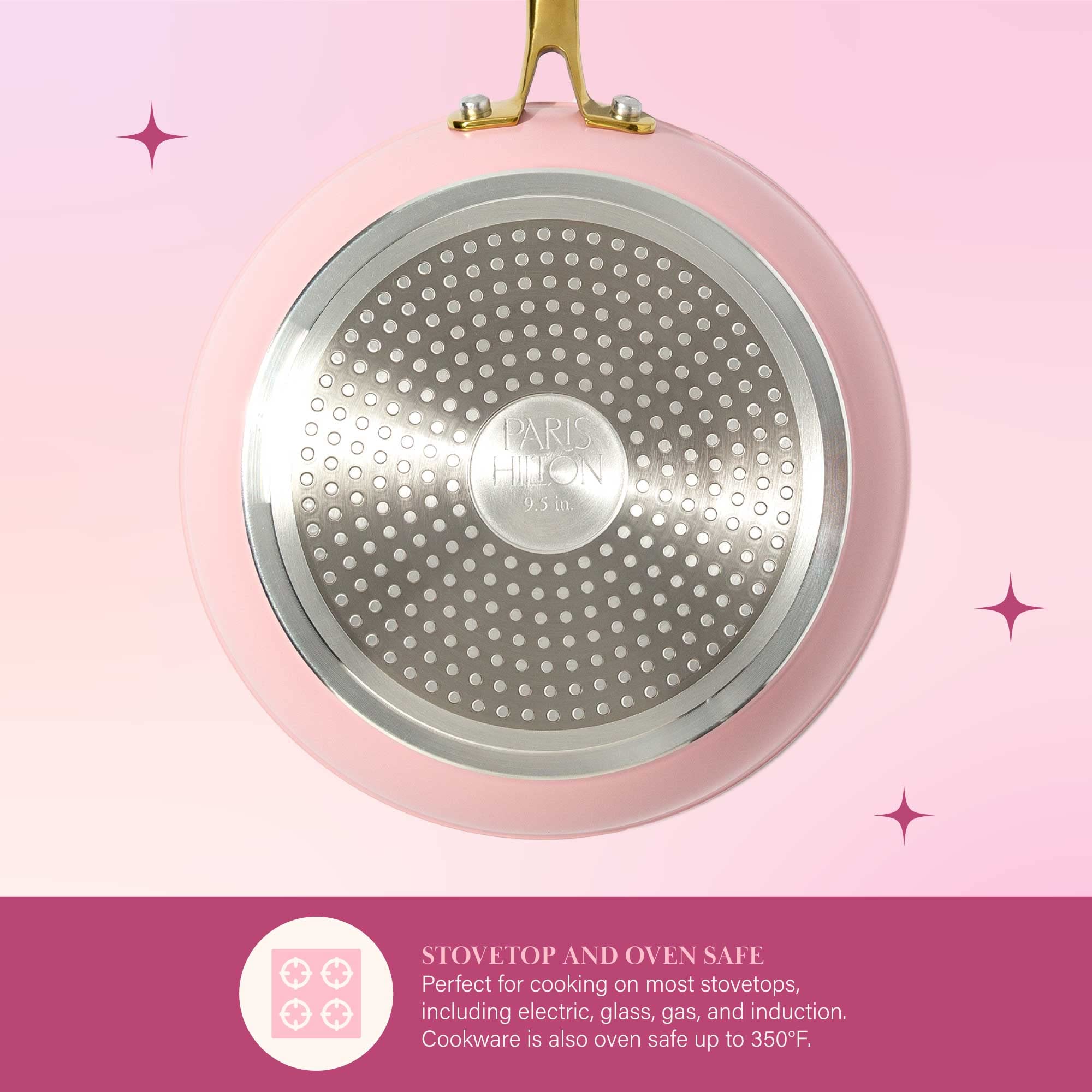 Foto 6 | Juego De Utensilios De Cocina Paris Hilton Iconic Antiadherente De 10 Piezas, Color Rosa - Venta Internacional.