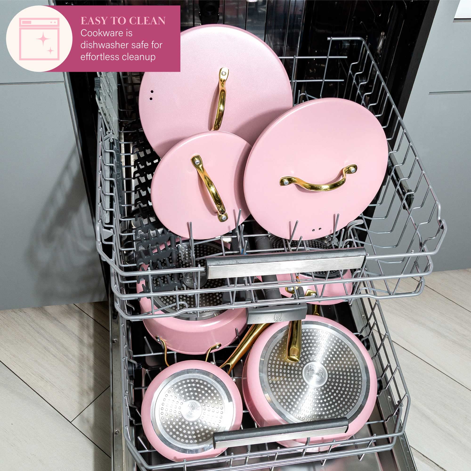 Foto 8 pulgar | Juego De Utensilios De Cocina Paris Hilton Iconic Antiadherente De 10 Piezas, Color Rosa - Venta Internacional.