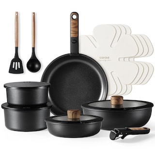 Foto 1 | Juego De Utensilios De Cocina Carote, 17 Piezas, Antiadherentes, De Inducción, Color Negro - Venta Internacional.