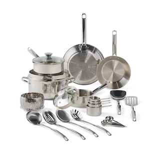 Foto 1 | Juego De Utensilios De Cocina T-fal Gourmet De Acero Inoxidable, 20 Piezas, 500f - Venta Internacional.
