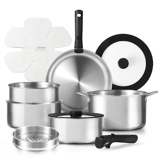Foto 1 | Juego De Utensilios De Cocina Carote De Acero Inoxidable, 14 Piezas, Negro De Inducción - Venta Internacional.