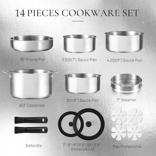 Foto 2 | Juego De Utensilios De Cocina Carote De Acero Inoxidable, 14 Piezas, Negro De Inducción - Venta Internacional.