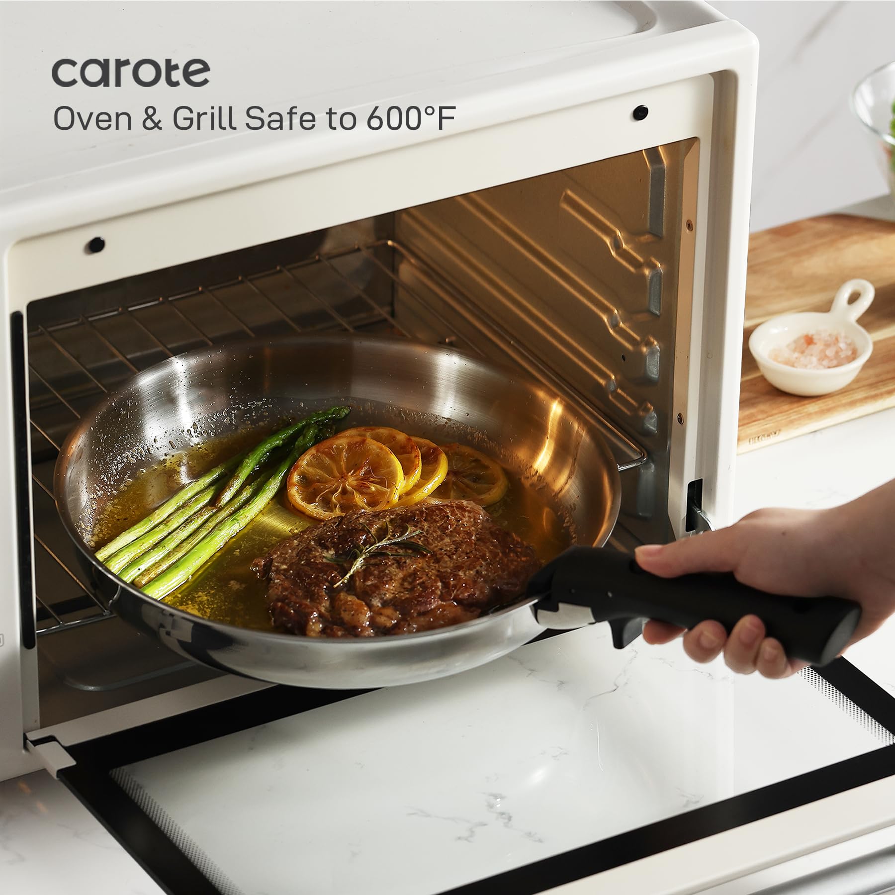 Foto 4 | Juego De Utensilios De Cocina Carote De Acero Inoxidable, 14 Piezas, Negro De Inducción - Venta Internacional.