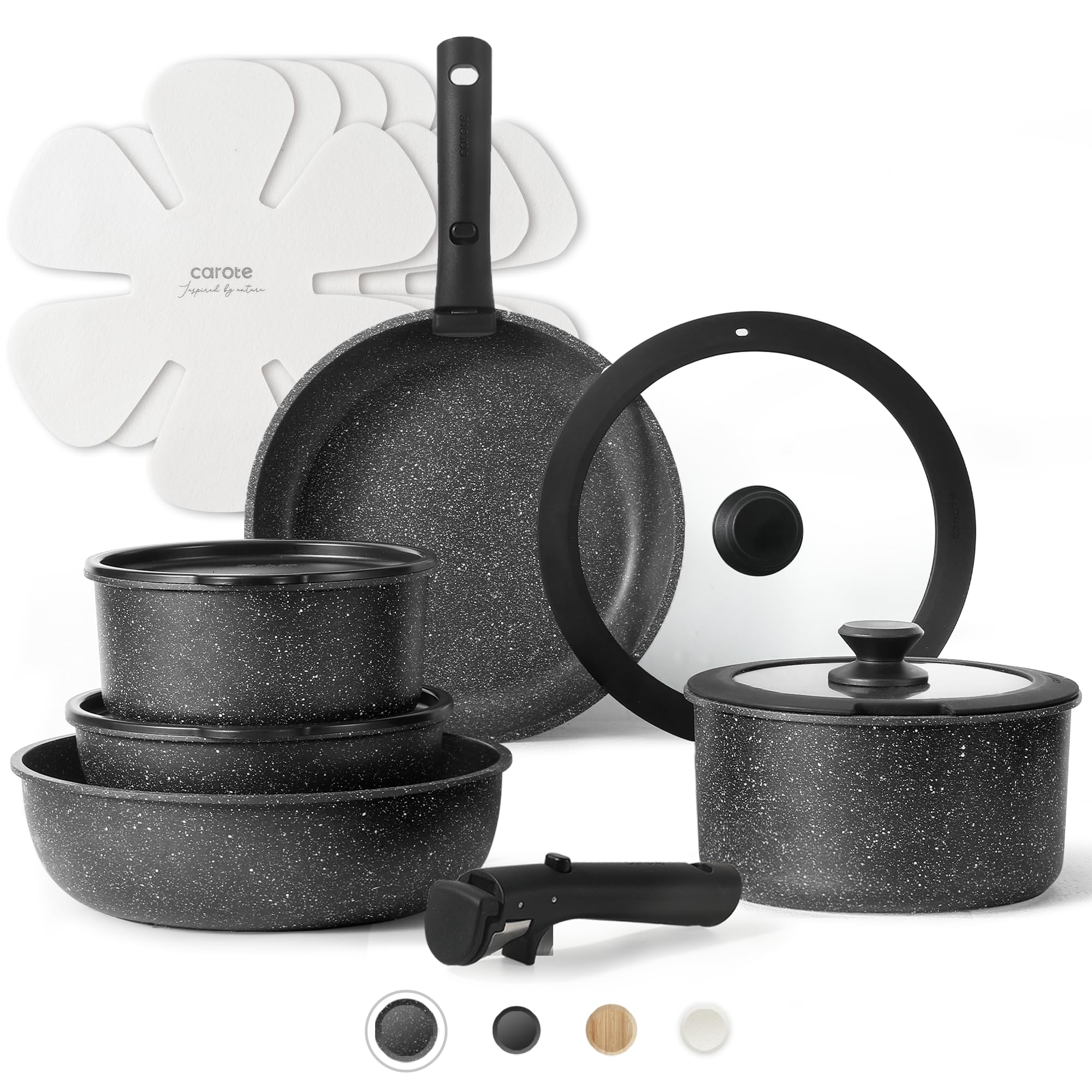 Foto 1 | Juego de Utensilios Carote Antiadherentes 15 Piezas con Mango Desmontable - Venta Internacional