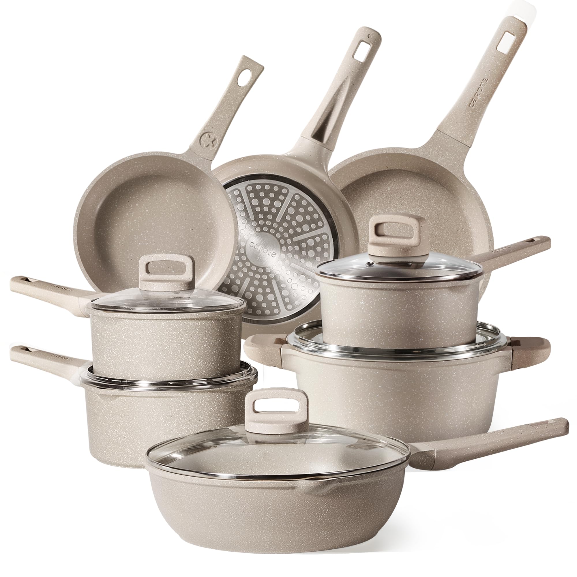 Foto 1 | Batería de Cocina Carote Taupe 13 Piezas Antiadherentes Inducción - Venta Internacional
