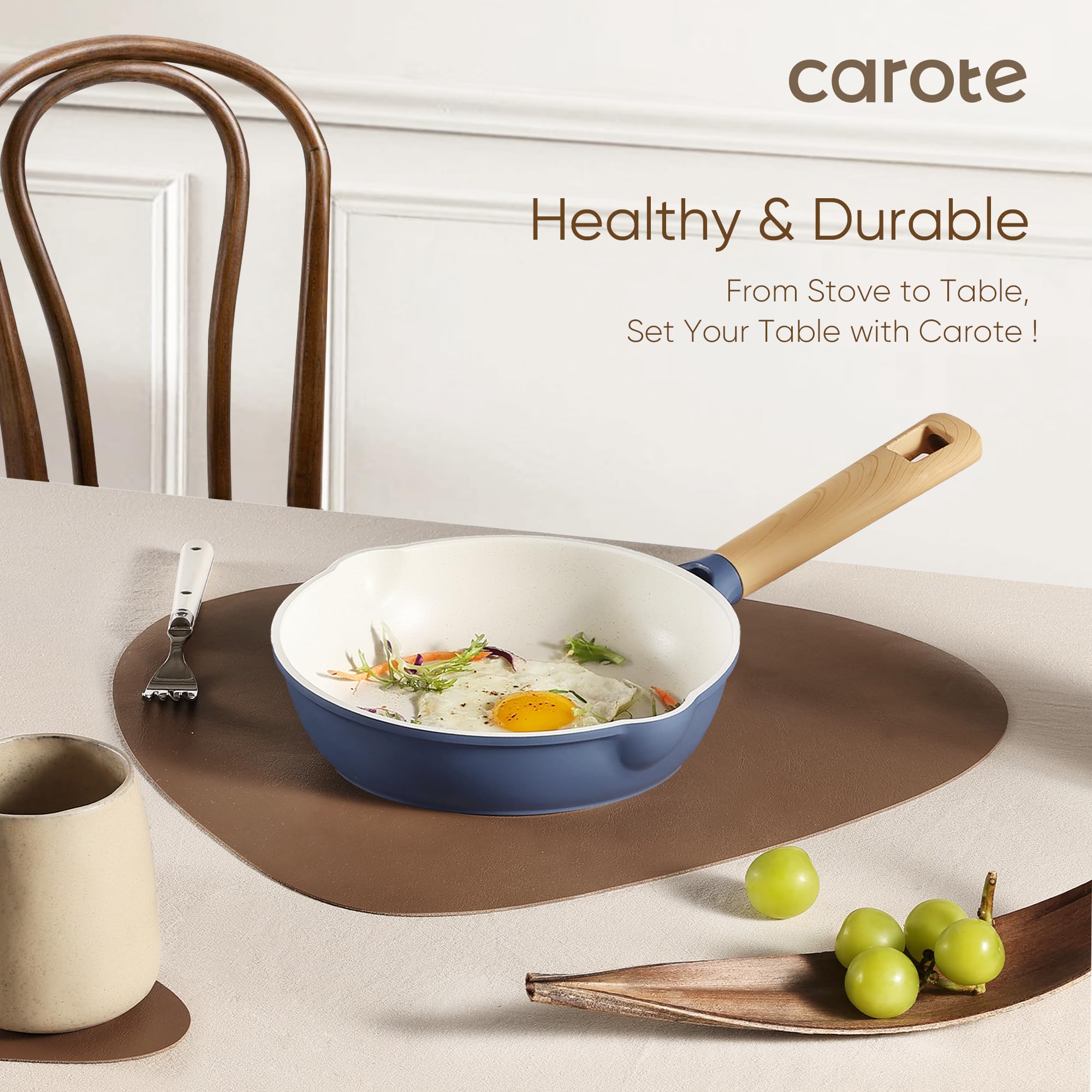 Foto 5 | Batería de Cocina Carote Antiadherentes 15 Piezas Blue Induction - Venta Internacional