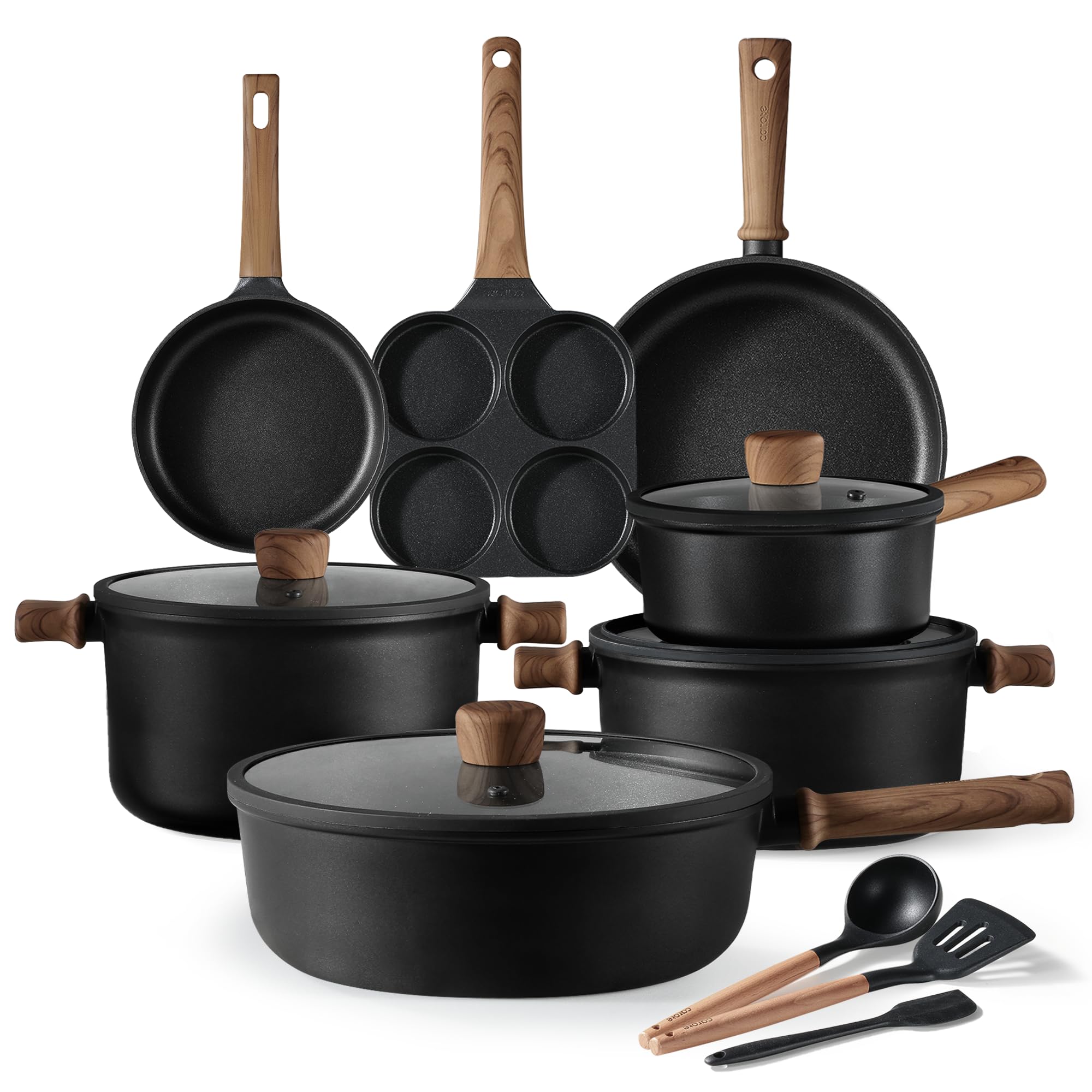 Foto 2 pulgar | Juego de Cocina Carote Antiadherente Titanio 14 Piezas Negro - Venta Internacional