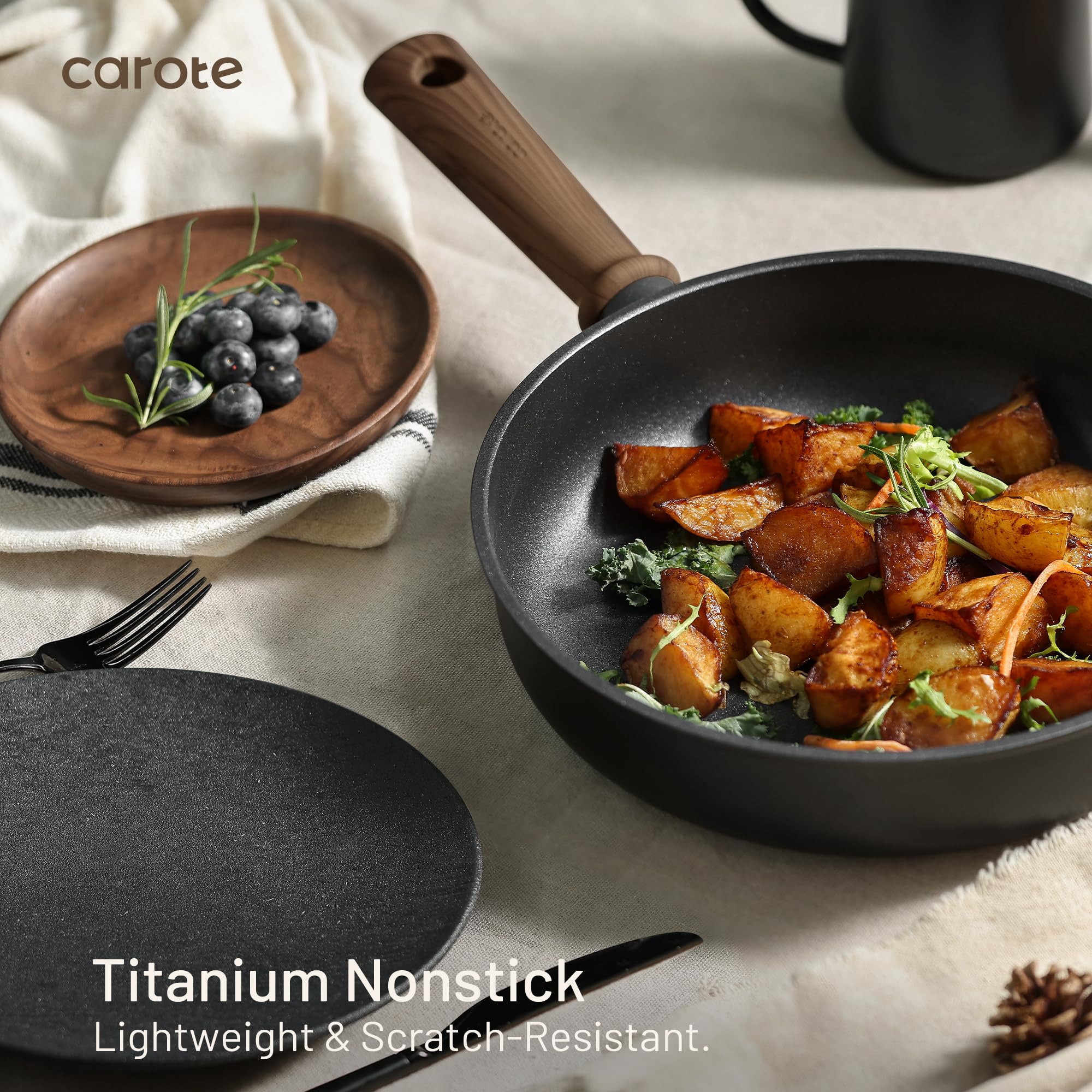 Foto 4 pulgar | Juego de Cocina Carote Antiadherente Titanio 14 Piezas Negro - Venta Internacional