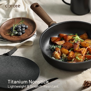 Foto 3 | Juego de Cocina Carote Antiadherente Titanio 14 Piezas Negro - Venta Internacional