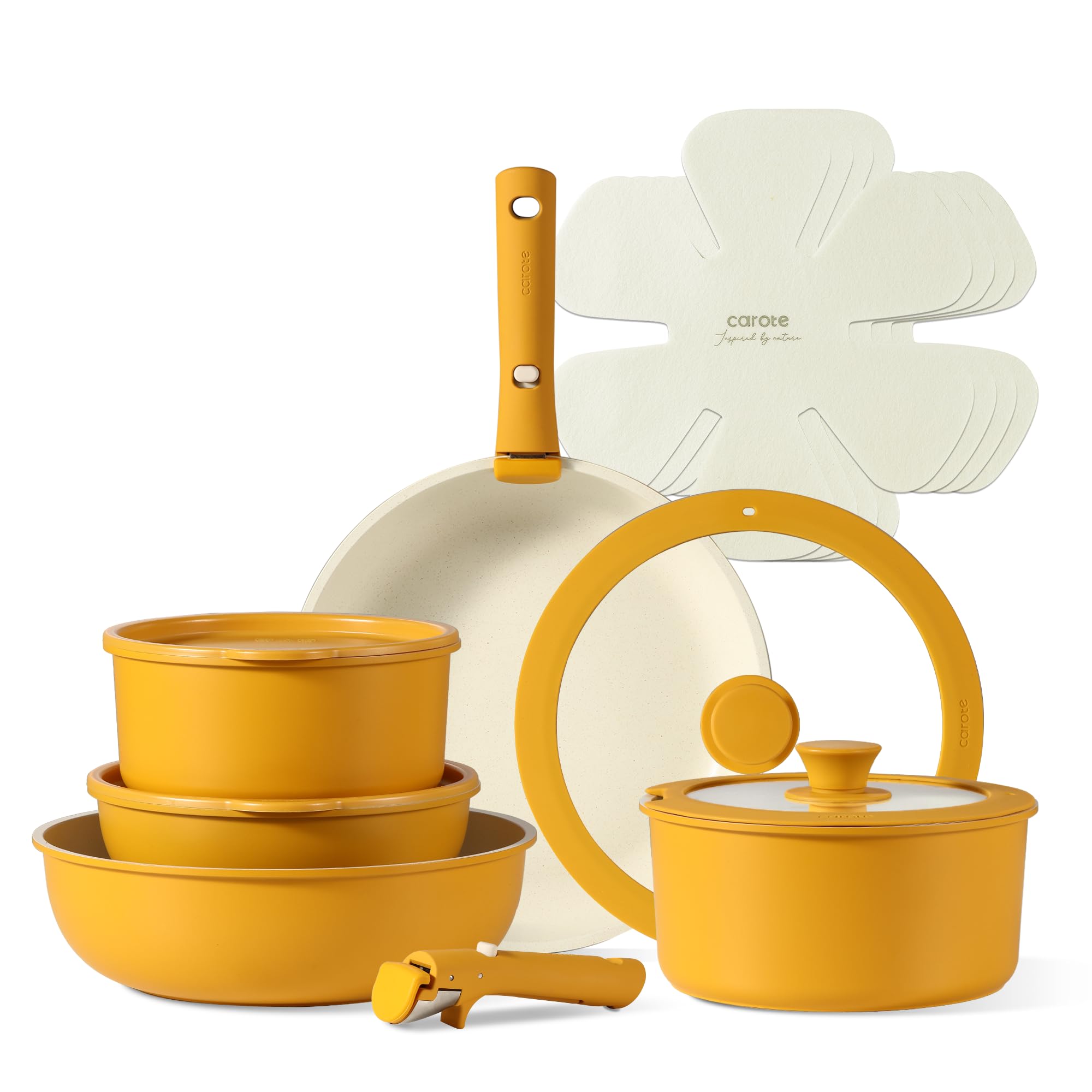 Foto 2 pulgar | Juego de Utensilios de Cocina Carote Antiadherente con Mango Desmontable 15 Piezas - Venta Internacional
