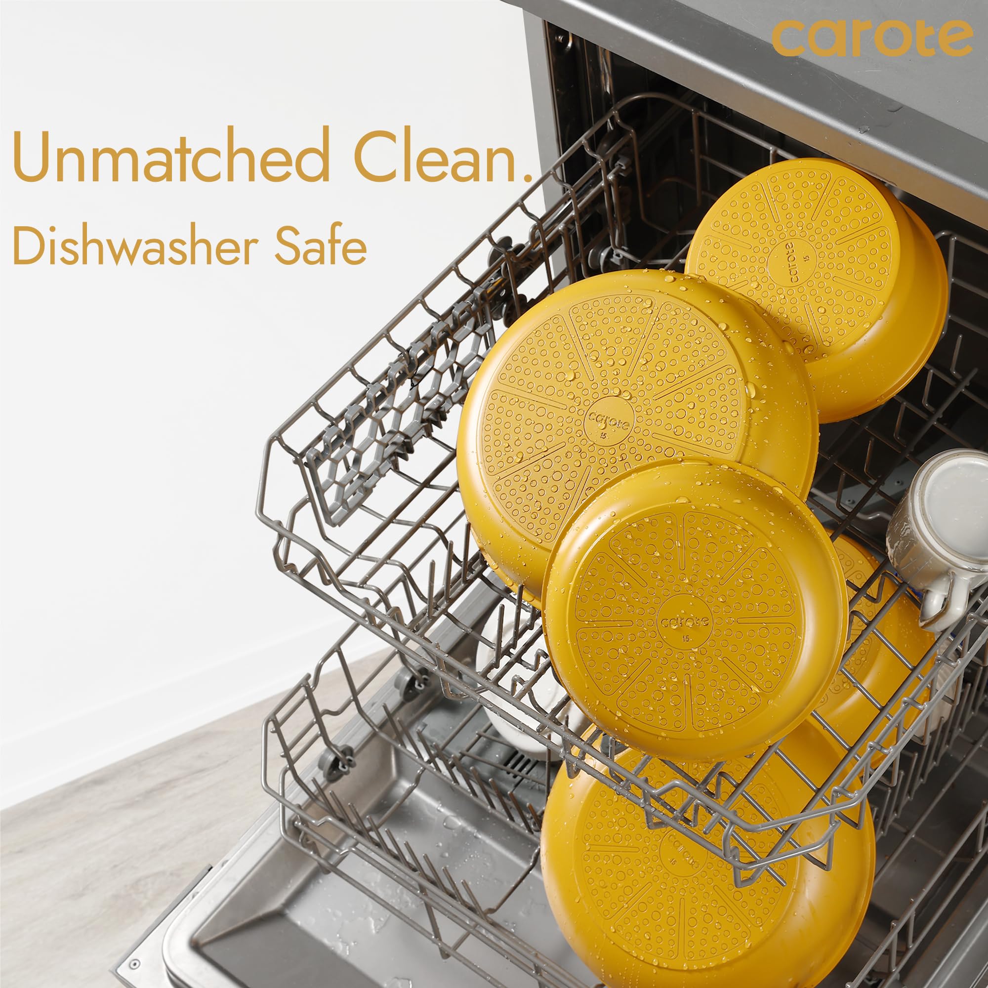 Foto 5 | Juego de Utensilios de Cocina Carote Antiadherente con Mango Desmontable 15 Piezas - Venta Internacional