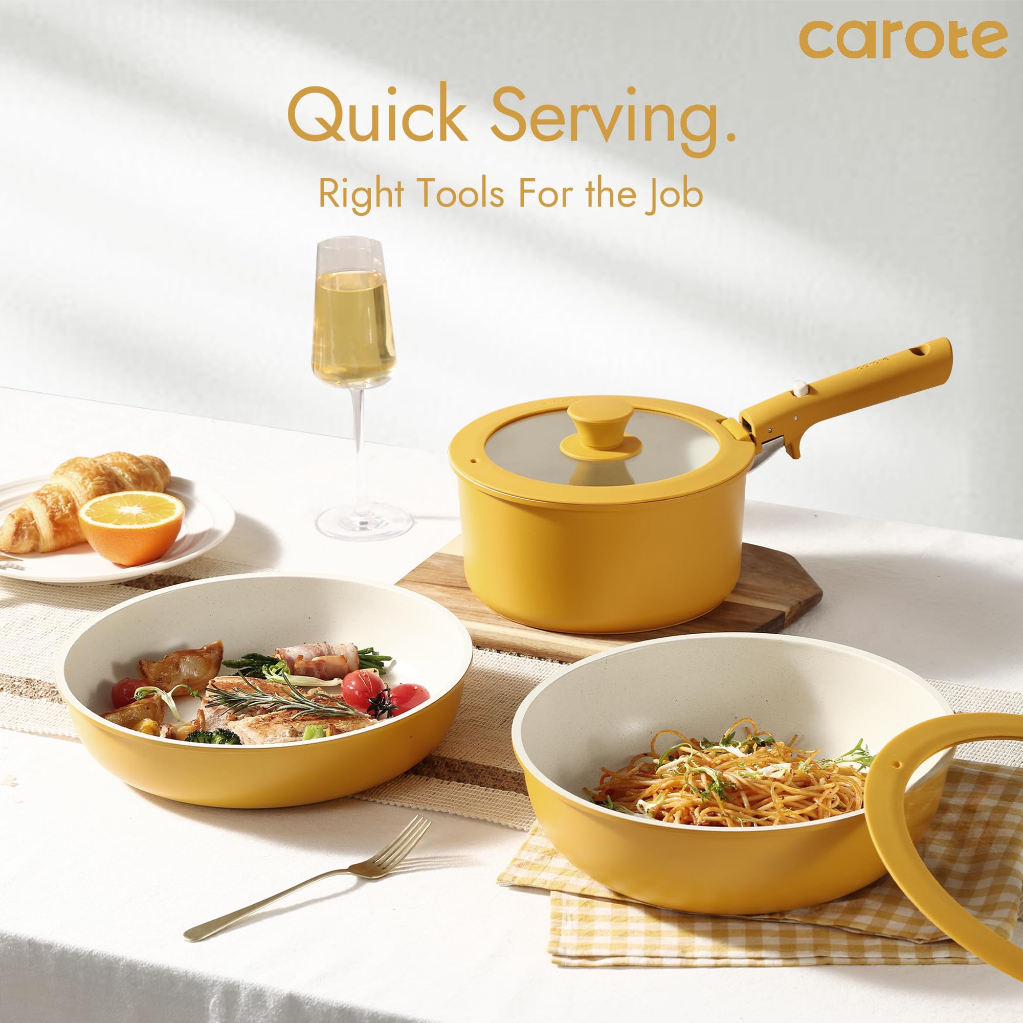 Foto 7 pulgar | Juego de Utensilios de Cocina Carote Antiadherente con Mango Desmontable 15 Piezas - Venta Internacional