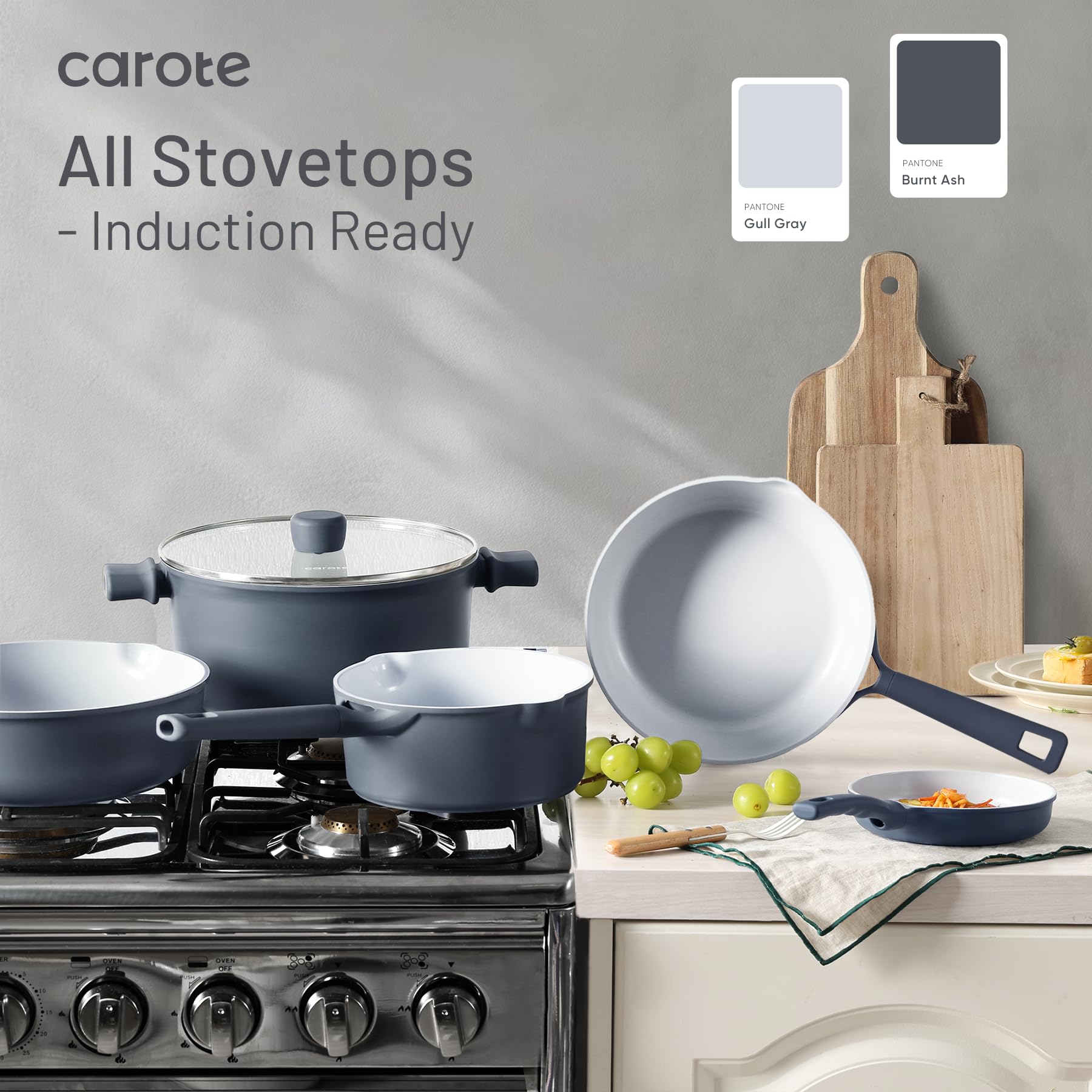 Foto 6 pulgar | Batería de Cocina Carote Ceramic 12 Piezas Antiadherentes para Inducción - Venta Internacional