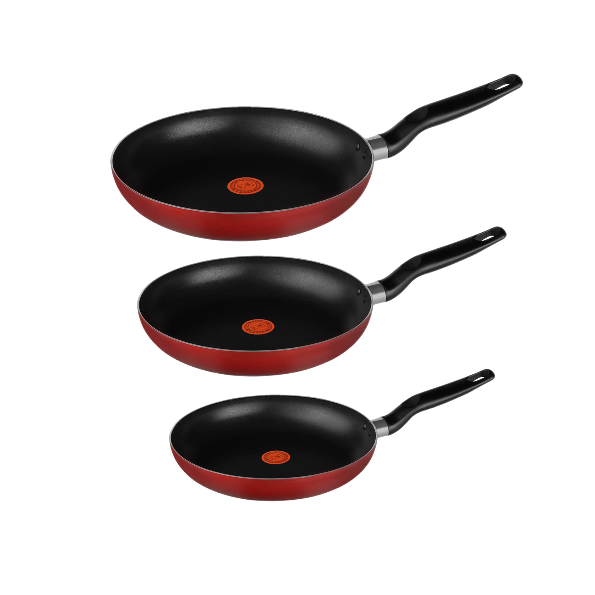 Foto 2 pulgar | Juego De Sartenes T-fal 20/24/26 Cm Vital Mod.0249000 Rojo