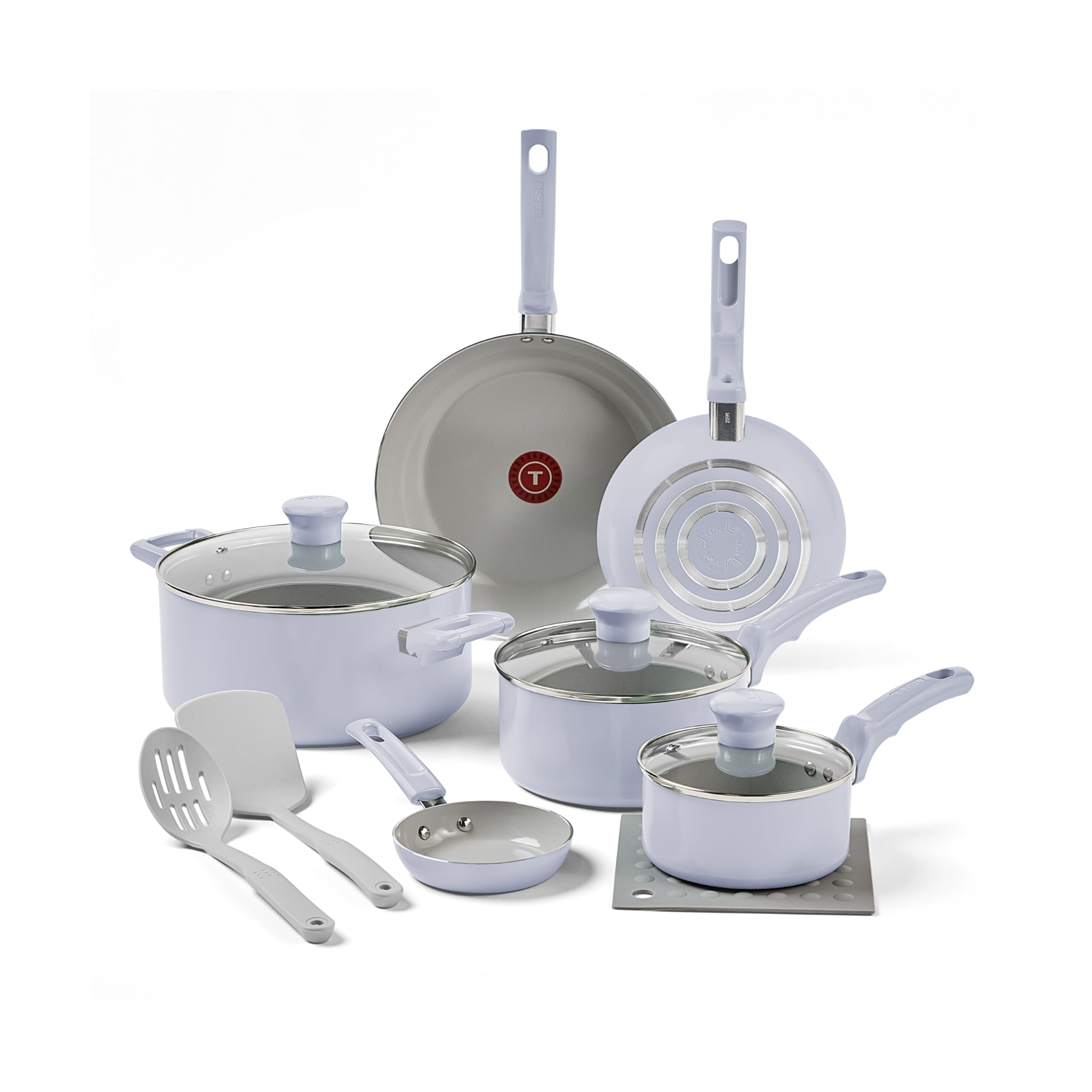 Foto 2 pulgar | Batería de Cocina T-fal Refresh Cerámica Antiadherente 12 Piezas Azul - Venta Internacional