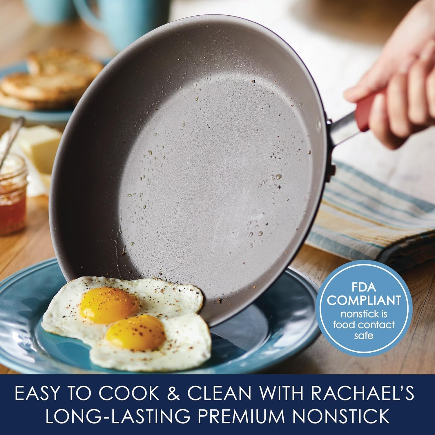 Foto 4 | Juego De Utensilios De Cocina Rachael Ray Cucina, Antiadherente, 12 Piezas, Color Arándano - Venta Internacional.