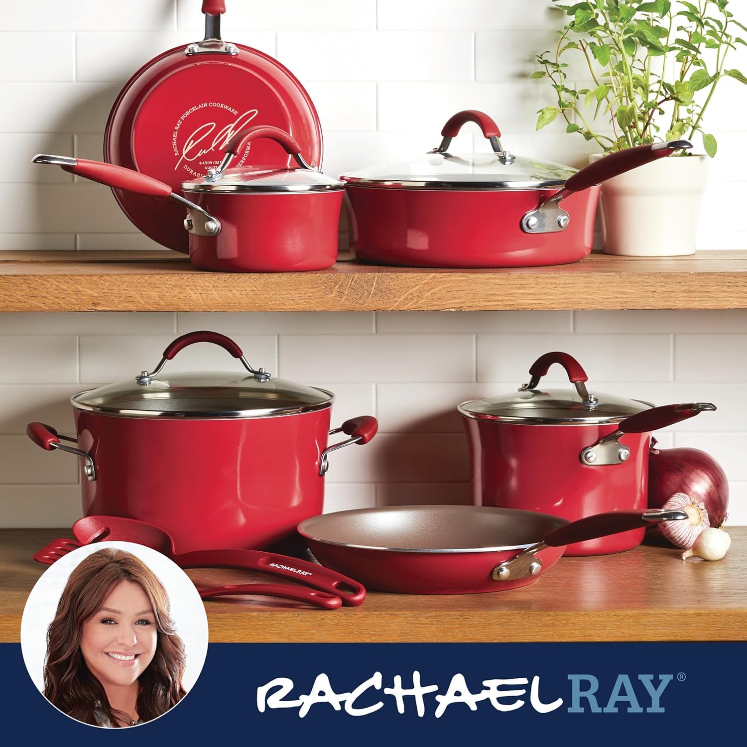 Foto 7 | Juego De Utensilios De Cocina Rachael Ray Cucina, Antiadherente, 12 Piezas, Color Arándano - Venta Internacional.