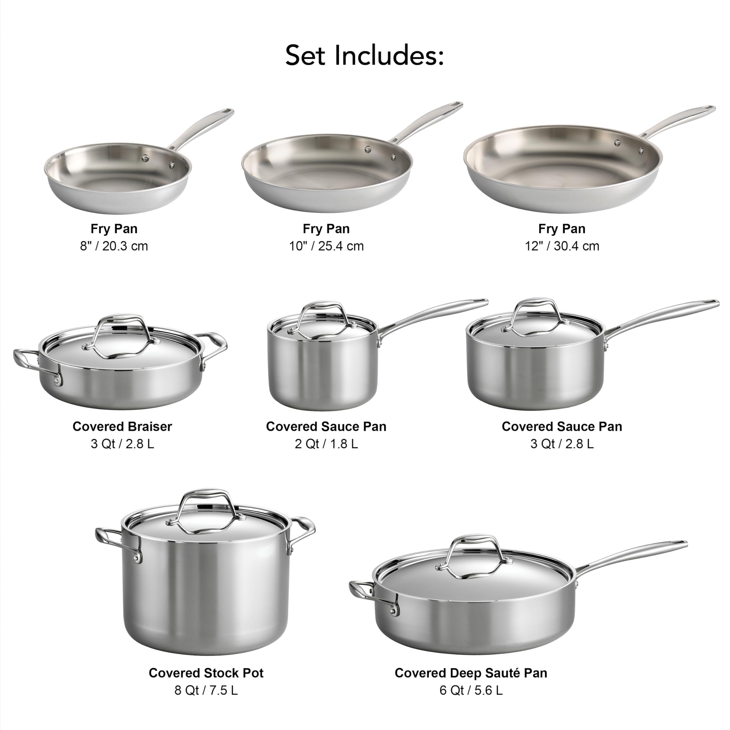 Foto 4 pulgar | Juego De Utensilios De Cocina Tramontina De Acero Inoxidable Con Revestimiento Triple De 13 Piezas - Venta Internaciona
